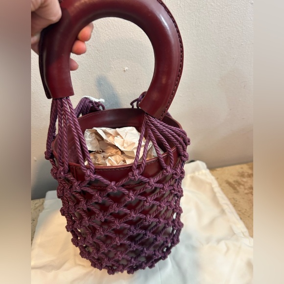Staud Keaton Red  or brown Leather Bucket Bag or Staud Moreau Macramé Pu… - Picture 15 of 16